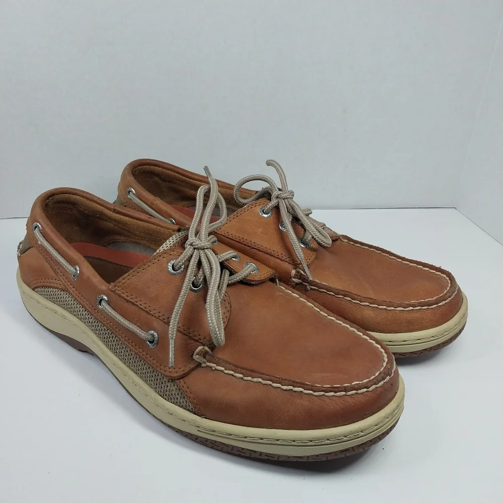Sperry Top-Sider Billfish Boat Shoes Mens 9.5 Brown Leather 3-Eye Casual Deck